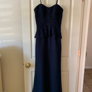 Long dress navy blue color